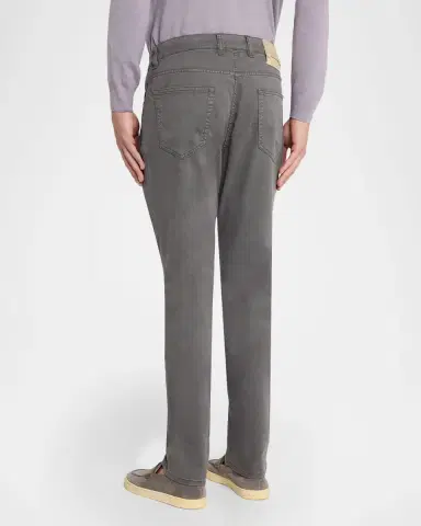 Boglioli Men's Slim Straight-Leg Cotton-Blend Five-Pocket Pants | Thumbnail 3 Boglioli Men's Slim Straight-Leg Cotton-Blend Five-Pocket Pants | Thumbnail 3