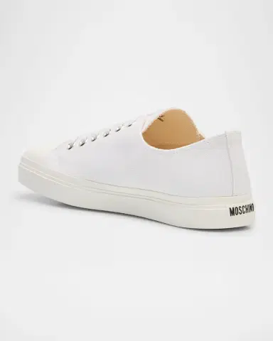 MOSCHINO Men's Edge Canvas Cap Toe Low-Top Sneakers | Thumbnail 4 MOSCHINO Men's Edge Canvas Cap Toe Low-Top Sneakers | Thumbnail 4