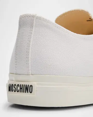 MOSCHINO Men's Edge Canvas Cap Toe Low-Top Sneakers | Thumbnail 5 MOSCHINO Men's Edge Canvas Cap Toe Low-Top Sneakers | Thumbnail 5