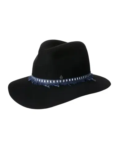 Maison Michel Henrietta Fringed Ribbon Wool Felt Fedora | Thumbnail 1 Maison Michel Henrietta Fringed Ribbon Wool Felt Fedora | Thumbnail 1