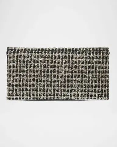 MICHELLE WILHITE Eloise Flap Fringe Grid Clutch Bag | Thumbnail 2 MICHELLE WILHITE Eloise Flap Fringe Grid Clutch Bag | Thumbnail 2