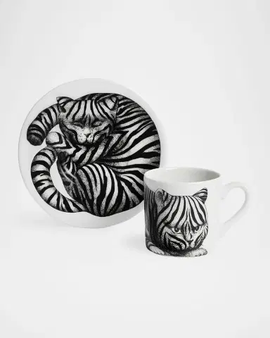 FORNASETTI High Fidelity Tiger Print Coffee Mug | Thumbnail 3 FORNASETTI High Fidelity Tiger Print Coffee Mug | Thumbnail 3