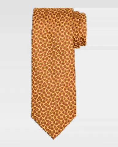 Charvet Men's Jacquard Woven Geometric Silk Tie | Thumbnail 2 Charvet Men's Jacquard Woven Geometric Silk Tie | Thumbnail 2