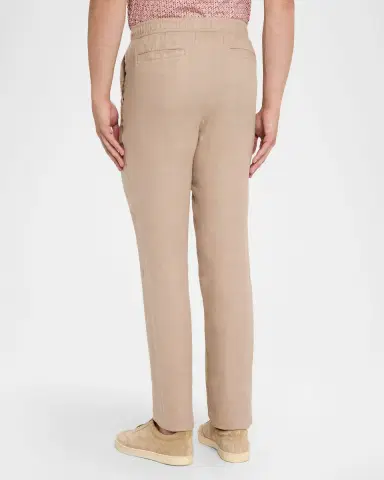 Bugatchi Men's Tristan Linen Drawstring Pants | Thumbnail 3 Bugatchi Men's Tristan Linen Drawstring Pants | Thumbnail 3