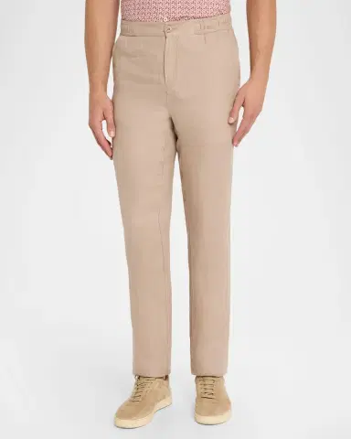 Bugatchi Men's Tristan Linen Drawstring Pants | Thumbnail 4 Bugatchi Men's Tristan Linen Drawstring Pants | Thumbnail 4