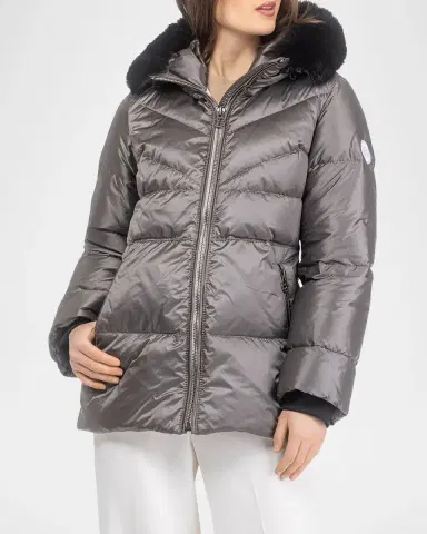 Gorski Apres-Ski Jacket With Detachable Toscana Lamb Shearling Hood Trim | Thumbnail 4 Gorski Apres-Ski Jacket With Detachable Toscana Lamb Shearling Hood Trim | Thumbnail 4
