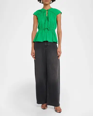 DEREK LAM 10 CROSBY Caroline Tie-Front Top | Thumbnail 2 DEREK LAM 10 CROSBY Caroline Tie-Front Top | Thumbnail 2