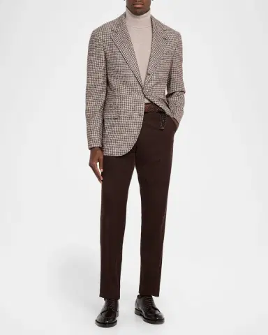 Brunello Cucinelli Men's Burnished Calfskin Derby Shoes | Thumbnail 3 Brunello Cucinelli Men's Burnished Calfskin Derby Shoes | Thumbnail 3