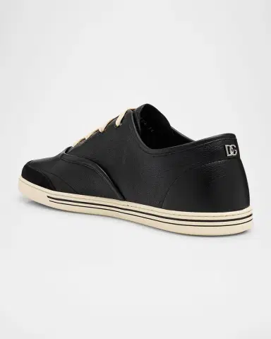 Dolce & Gabbana Men 's Saint Tropez Calfskin Low-Top Sneakers | Thumbnail 3 Dolce & Gabbana Men 's Saint Tropez Calfskin Low-Top Sneakers | Thumbnail 3