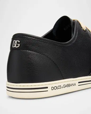 Dolce & Gabbana Men 's Saint Tropez Calfskin Low-Top Sneakers | Thumbnail 4 Dolce & Gabbana Men 's Saint Tropez Calfskin Low-Top Sneakers | Thumbnail 4