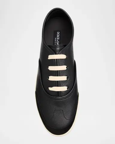 Dolce & Gabbana Men 's Saint Tropez Calfskin Low-Top Sneakers | Thumbnail 5 Dolce & Gabbana Men 's Saint Tropez Calfskin Low-Top Sneakers | Thumbnail 5
