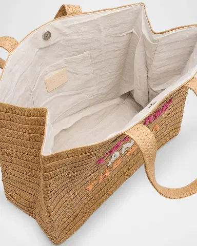 BTB Los Angeles You Me And The Sea Woven Straw Tote Bag | Thumbnail 4 BTB Los Angeles You Me And The Sea Woven Straw Tote Bag | Thumbnail 4