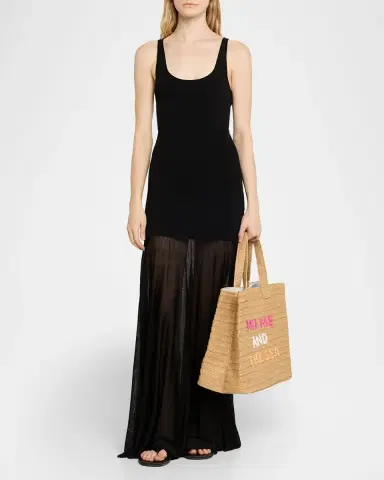 BTB Los Angeles You Me And The Sea Woven Straw Tote Bag | Thumbnail 5 BTB Los Angeles You Me And The Sea Woven Straw Tote Bag | Thumbnail 5