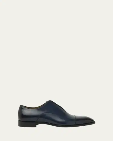 Christian Louboutin Men's Alpha Male II Cap-Toe Leather Oxfords | Thumbnail 4 Christian Louboutin Men's Alpha Male II Cap-Toe Leather Oxfords | Thumbnail 4
