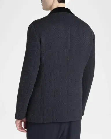 Giorgio Armani Men's Velvet-Lapel Textured Dinner Jacket | Thumbnail 2 Giorgio Armani Men's Velvet-Lapel Textured Dinner Jacket | Thumbnail 2