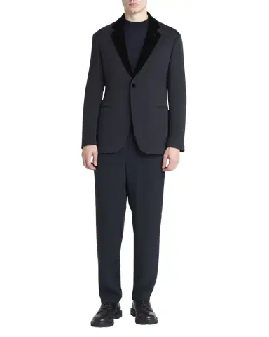 Giorgio Armani Men's Velvet-Lapel Textured Dinner Jacket | Thumbnail 1 Giorgio Armani Men's Velvet-Lapel Textured Dinner Jacket | Thumbnail 1