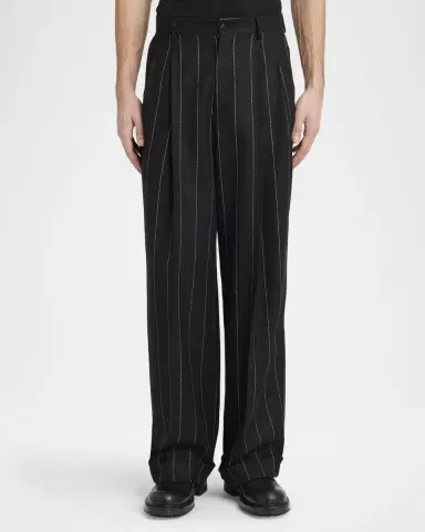 Dolce & Gabbana Men 's Pleated Pinstripe Pants | Thumbnail 4 Dolce & Gabbana Men 's Pleated Pinstripe Pants | Thumbnail 4