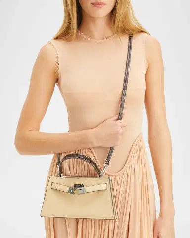 Tory Burch Mini Smooth Leather Top-Handle Bag | Thumbnail 3 Tory Burch Mini Smooth Leather Top-Handle Bag | Thumbnail 3
