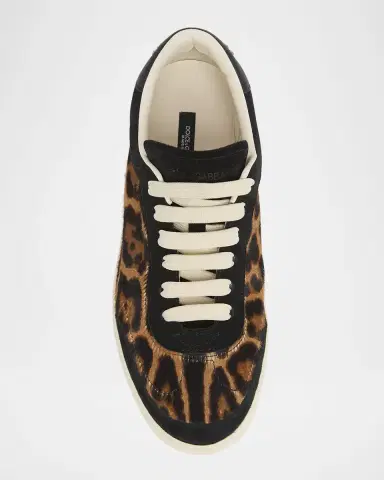 Dolce & Gabbana Leopard Calf Hair and Suede Low-Top Sneakers | Thumbnail 6 Dolce & Gabbana Leopard Calf Hair and Suede Low-Top Sneakers | Thumbnail 6