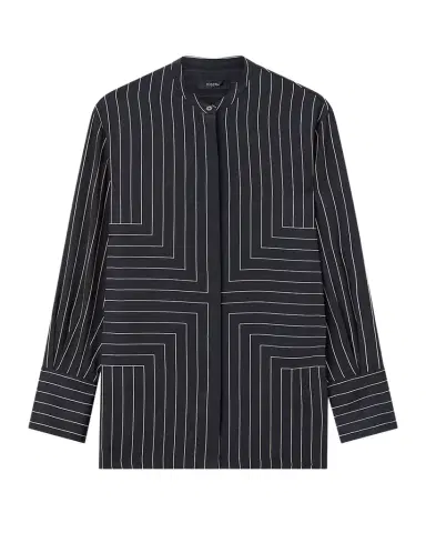 Joseph Athena Geometric Striped Blouse | Thumbnail 1 Joseph Athena Geometric Striped Blouse | Thumbnail 1