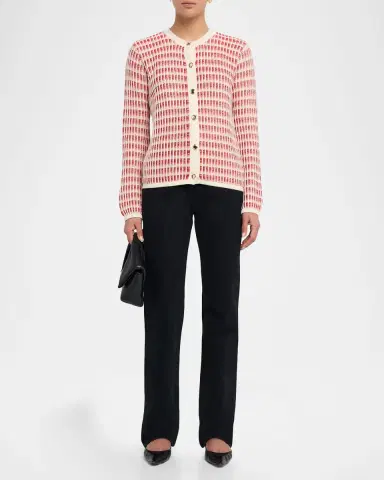Ramy Brook Ivy Metallic Striped Wool-Blend Cardigan | Thumbnail 2 Ramy Brook Ivy Metallic Striped Wool-Blend Cardigan | Thumbnail 2