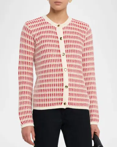 Ramy Brook Ivy Metallic Striped Wool-Blend Cardigan | Thumbnail 4 Ramy Brook Ivy Metallic Striped Wool-Blend Cardigan | Thumbnail 4