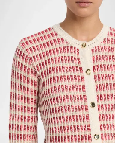 Ramy Brook Ivy Metallic Striped Wool-Blend Cardigan | Thumbnail 5 Ramy Brook Ivy Metallic Striped Wool-Blend Cardigan | Thumbnail 5