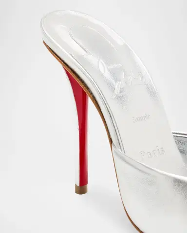 Christian Louboutin 100mm Miss Z Metallic Leather Mule Sandals | Thumbnail 2 Christian Louboutin 100mm Miss Z Metallic Leather Mule Sandals | Thumbnail 2