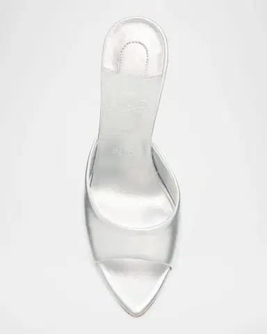 Christian Louboutin 100mm Miss Z Metallic Leather Mule Sandals | Thumbnail 3 Christian Louboutin 100mm Miss Z Metallic Leather Mule Sandals | Thumbnail 3