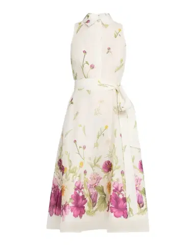 Rickie Freeman for Teri Jon Sleeveless Floral-Print Midi Shirtdress | Thumbnail 1 Rickie Freeman for Teri Jon Sleeveless Floral-Print Midi Shirtdress | Thumbnail 1