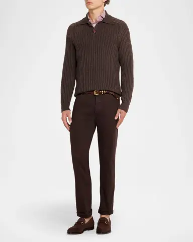 Brunello Cucinelli Men 's Oiled Suede Bit Loafers | Thumbnail 3 Brunello Cucinelli Men 's Oiled Suede Bit Loafers | Thumbnail 3