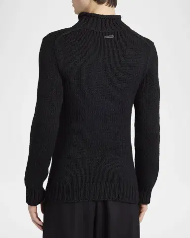 Dolce & Gabbana Men 's Wool and Cashmere Slim Crewneck Sweater | Thumbnail 3 Dolce & Gabbana Men 's Wool and Cashmere Slim Crewneck Sweater | Thumbnail 3