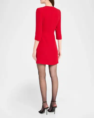 Valentino Garavani Draped Wrap Bow Mini Dress | Thumbnail 3 Valentino Garavani Draped Wrap Bow Mini Dress | Thumbnail 3