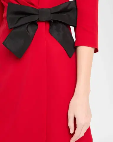 Valentino Garavani Draped Wrap Bow Mini Dress | Thumbnail 5 Valentino Garavani Draped Wrap Bow Mini Dress | Thumbnail 5