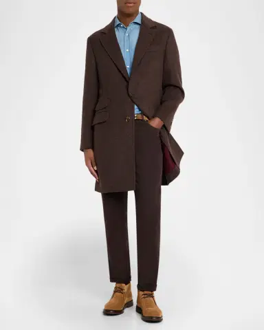 Brunello Cucinelli Men 's Suede Rubber-Sole Chukka Boots | Thumbnail 3 Brunello Cucinelli Men 's Suede Rubber-Sole Chukka Boots | Thumbnail 3