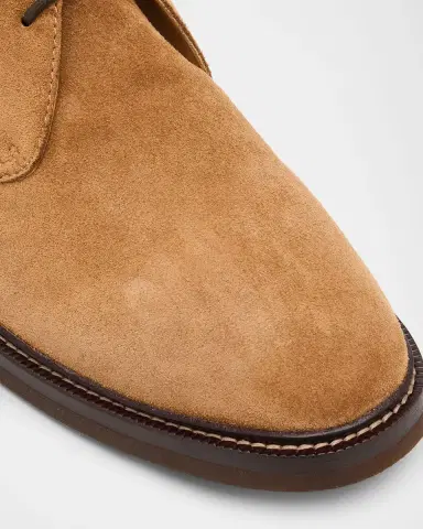 Brunello Cucinelli Men 's Suede Rubber-Sole Chukka Boots | Thumbnail 5 Brunello Cucinelli Men 's Suede Rubber-Sole Chukka Boots | Thumbnail 5