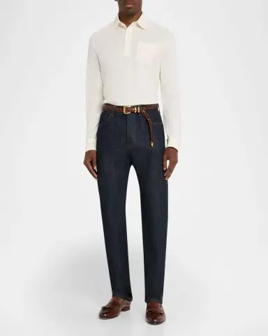 Ralph Lauren Purple Label Cotton-Cashmere Piqué Polo Shirt | Thumbnail 2 Ralph Lauren Purple Label Cotton-Cashmere Piqué Polo Shirt | Thumbnail 2