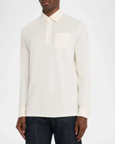 Ralph Lauren Purple Label Cotton-Cashmere Piqué Polo Shirt | Thumbnail 4 Ralph Lauren Purple Label Cotton-Cashmere Piqué Polo Shirt | Thumbnail 4