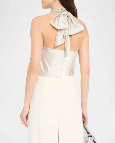 Ralph Lauren Collection Chilton Stretch Silk Charmeuse Top | Thumbnail 3 Ralph Lauren Collection Chilton Stretch Silk Charmeuse Top | Thumbnail 3
