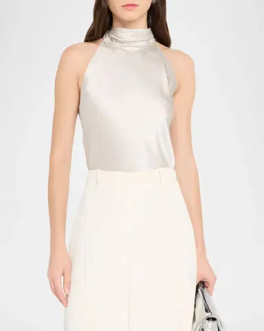 Ralph Lauren Collection Chilton Stretch Silk Charmeuse Top | Thumbnail 4 Ralph Lauren Collection Chilton Stretch Silk Charmeuse Top | Thumbnail 4