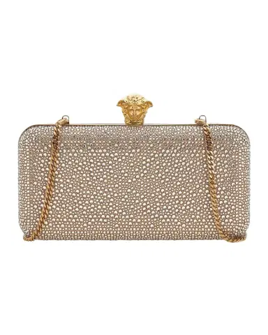 Versace Crystal-Embellished Medusa Clutch Bag | Thumbnail 1 Versace Crystal-Embellished Medusa Clutch Bag | Thumbnail 1