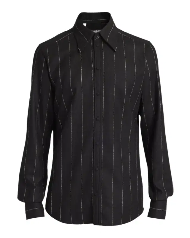 Men 's Pinstripe Wool-Blend Shirt Men 's Pinstripe Wool-Blend Shirt