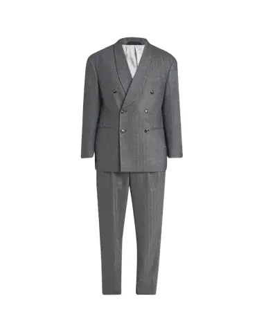 Giorgio Armani Men's Heritage Line Chevron Wool and Cashmere Double-Breasted Suit | Thumbnail 1 Giorgio Armani Men's Heritage Line Chevron Wool and Cashmere Double-Breasted Suit | Thumbnail 1