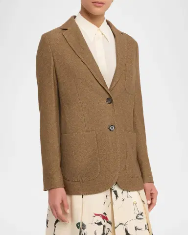Loro Piana Single-Breasted Cashmere Jacket | Thumbnail 4 Loro Piana Single-Breasted Cashmere Jacket | Thumbnail 4