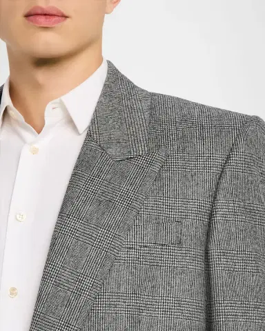 Saint Laurent Men's Wool Prince de Galles Plaid Jacket | Thumbnail 5 Saint Laurent Men's Wool Prince de Galles Plaid Jacket | Thumbnail 5