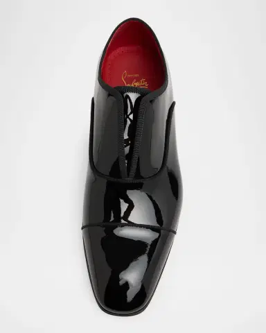 Christian Louboutin Men's Alphamale Rocks Patent Leather Everlasting Red-Sole Loafers | Thumbnail 6 Christian Louboutin Men's Alphamale Rocks Patent Leather Everlasting Red-Sole Loafers | Thumbnail 6