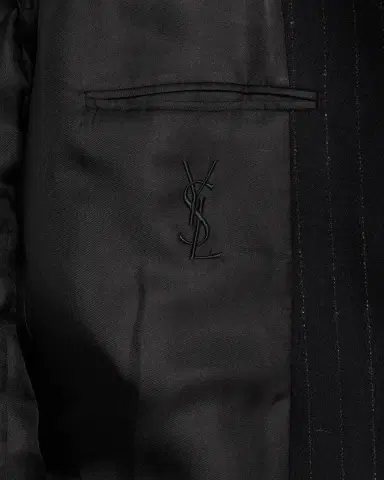 Saint Laurent Men's Pinstripe Double-Breasted Peak Lapel Sport Coat | Thumbnail 6 Saint Laurent Men's Pinstripe Double-Breasted Peak Lapel Sport Coat | Thumbnail 6