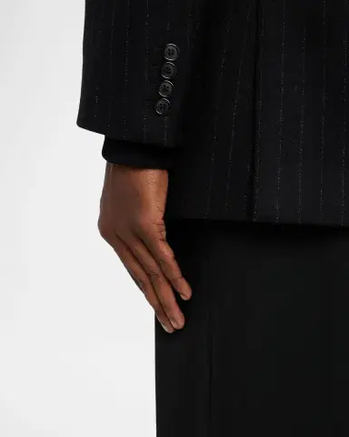 Saint Laurent Men's Pinstripe Double-Breasted Peak Lapel Sport Coat | Thumbnail 7 Saint Laurent Men's Pinstripe Double-Breasted Peak Lapel Sport Coat | Thumbnail 7
