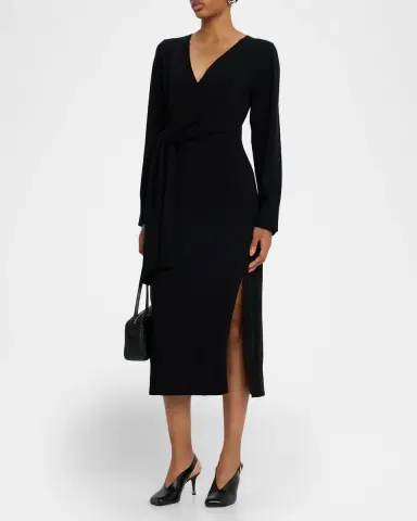 Simkhai Skyla Cashmere-Blend Wrap Dress | Thumbnail 3 Simkhai Skyla Cashmere-Blend Wrap Dress | Thumbnail 3