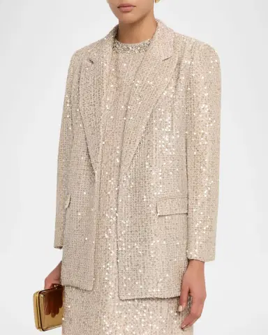Sachin & Babi Teddi Open-Front Sequin Tweed Blazer | Thumbnail 3 Sachin & Babi Teddi Open-Front Sequin Tweed Blazer | Thumbnail 3